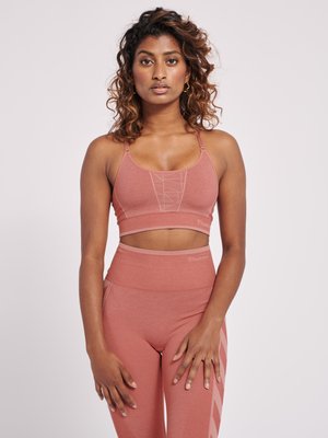 Hummel MT ENERGY SEAMLESS - Sport-BH mit leichter Stützkraft - withered rose rose tan melange