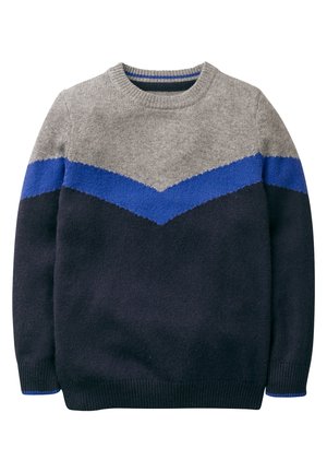 MIT RUNDHALSAUSSCHNITT - Jersey de punto - navy