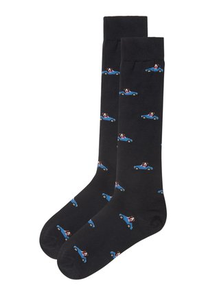 Calzettoni - dark blue with print