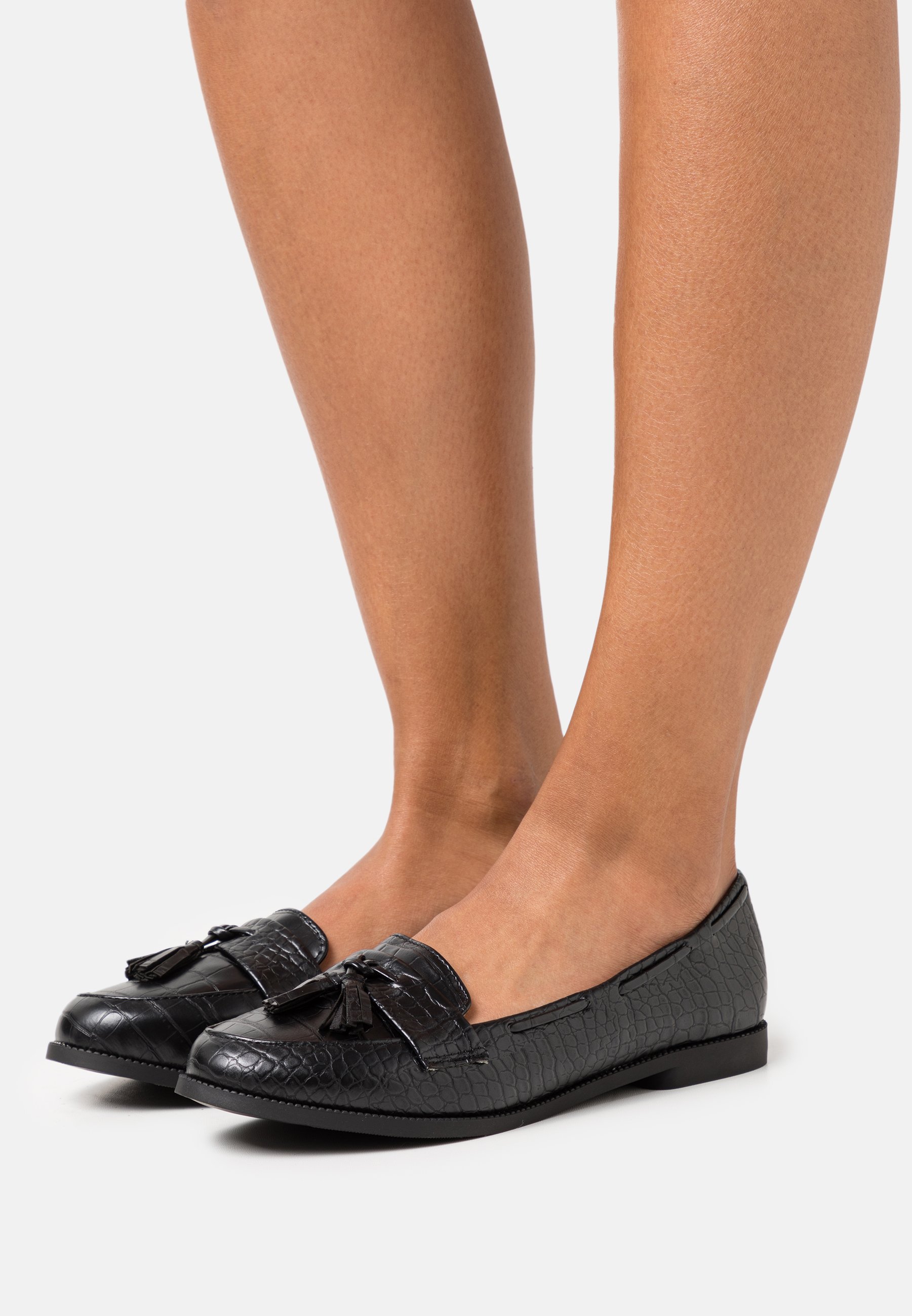 New Look KAIRY FRINGE LOAFER KADET - Mocassins - black/noir - ZALANDO.FR