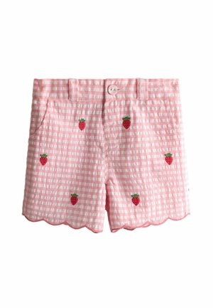 REGULAR FIT - SCALLOP HEM EMBROIDERED  - Shorts - pink strawberry