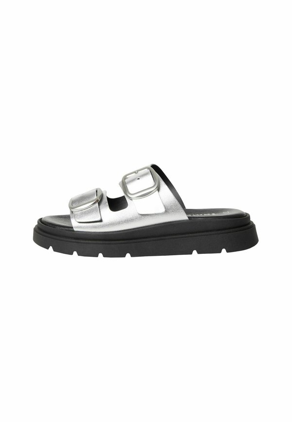 Pantolette flach - silver