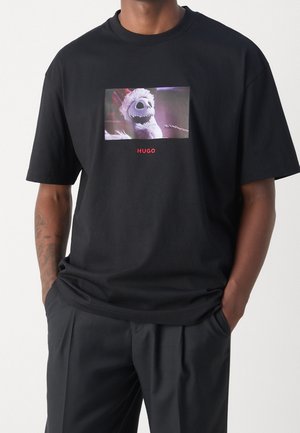 T-shirt con stampa - black