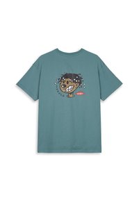 Grimey VOODOO - Camiseta estampada - azul claro