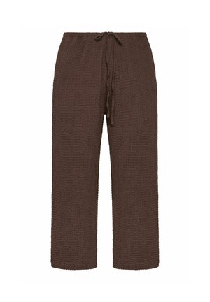 Evans, PLUS SIZE WIDE LEG TROUSERS. - Pantalon classique - chocolate
