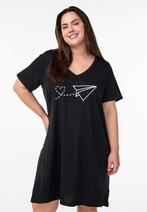 Zizzi Noćna košulja - black fly