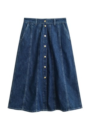 GANT, FLARED SKIRT - Jupe en jean - dark blue worn in