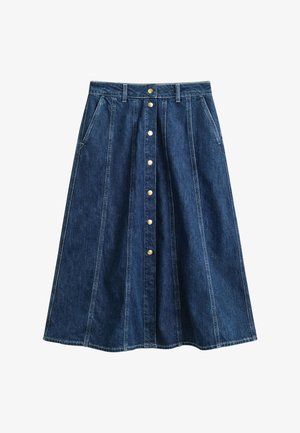 GANT, FLARED SKIRT - Τζιν φούστα - dark blue worn in