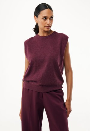 SLEEVELESS SENNA - Striktrøje - dark red