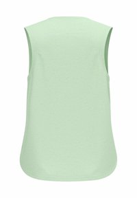 Ärmelloses Oberteil in Hellgrün, aus weichem, strukturiertem Stoff. Verfügt über einen runden Ausschnitt und eine lockere Passform mit abgerundetem Saum.