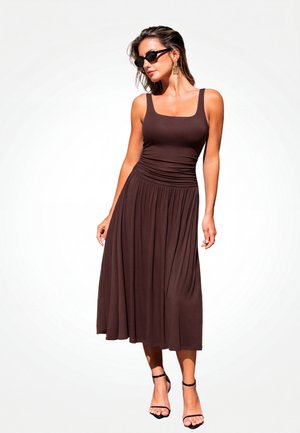 Cupshe, SLIMMING MIDI BEACH DRESS - Jurk - dark brown
