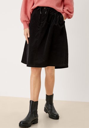 A-snit nederdel - black