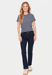 Saint Tropez ASTER SS STRIPE - Marškinėliai su spaudiniu - night sky