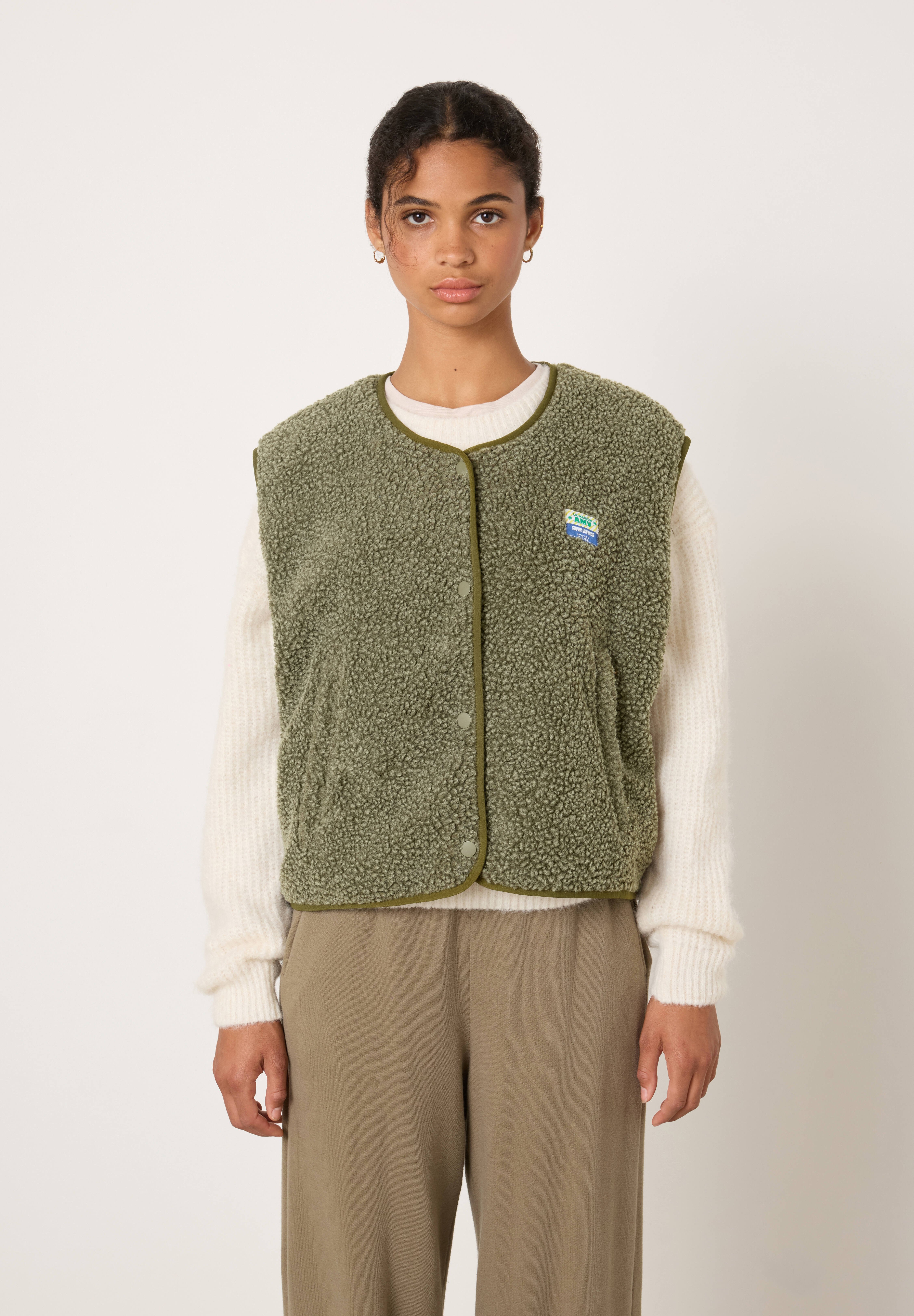 American Vintage HOKTOWN - Waistcoat - varan chine/mottled dark