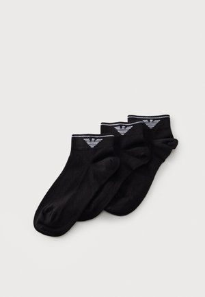 Emporio Armani, ANKLE 3 PACK - Чорапи - black