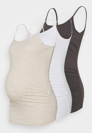 3 PACK - Topper - mottled dark grey/beige/white