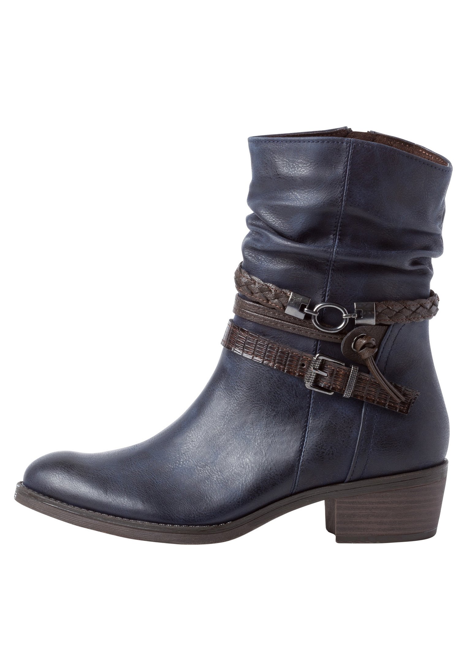 Marco Tozzi Cowboy-/Bikerlaarsjes - navy ant comb/blauw - Zalando.nl