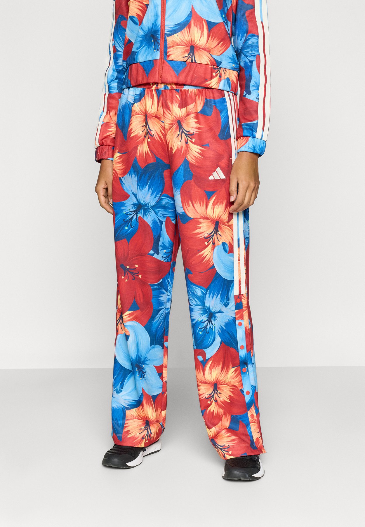 adidas X FARM RIO HOUSE OF TIRO TRACK - Tracksuit bottoms - light blue/tactile red/cream white