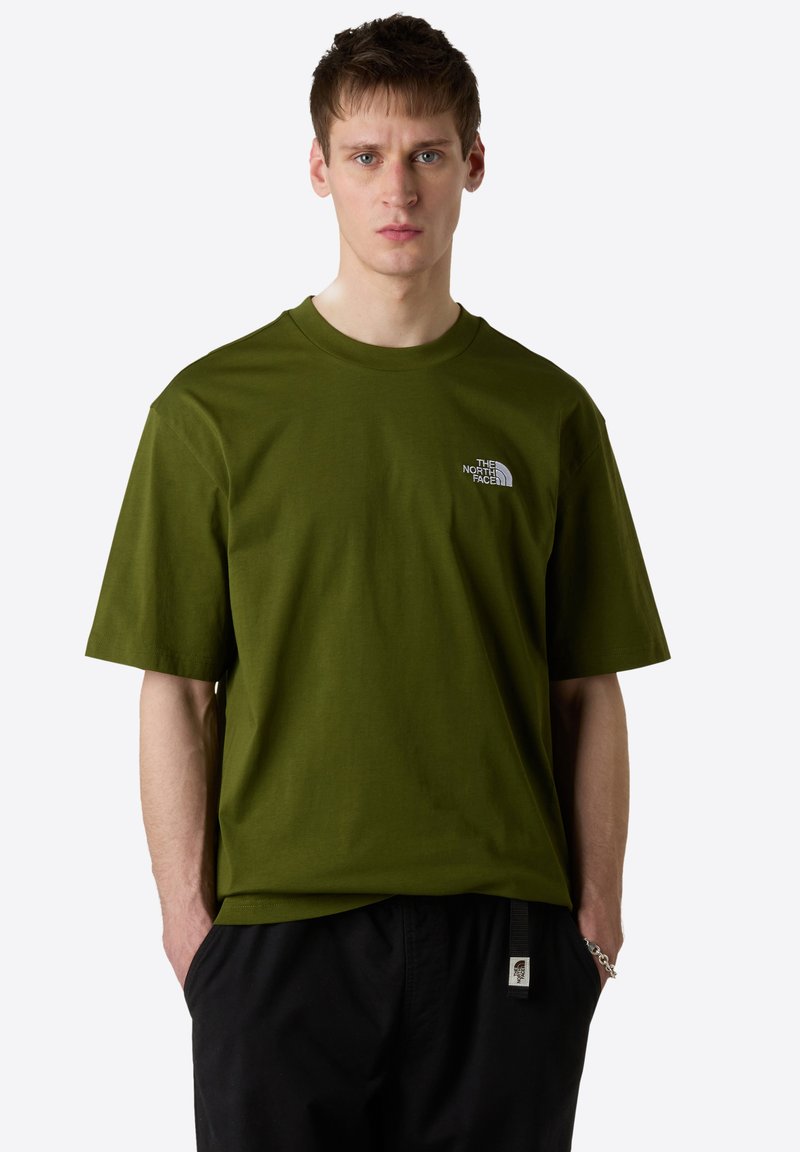The North Face M SS ESSENTIAL OVERSIZE TEE - Triko s potiskem - woodland green