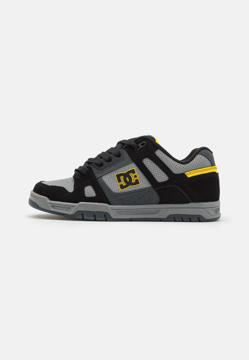 DC Shoes - STAG UNISEX - Sporta apavi - grey/black/yellow, Palielināt