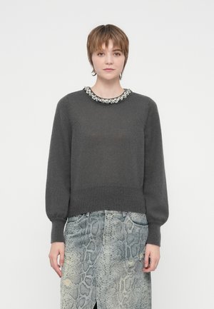 VIALICE BLING PULLOVER - Pullover - dark grey melange