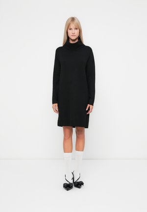 HANNA ROLLNECK DRESS - Rochie tricotată - black