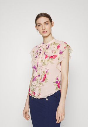 FLORAL RUFFLE - Blouse - pink/sage/multi