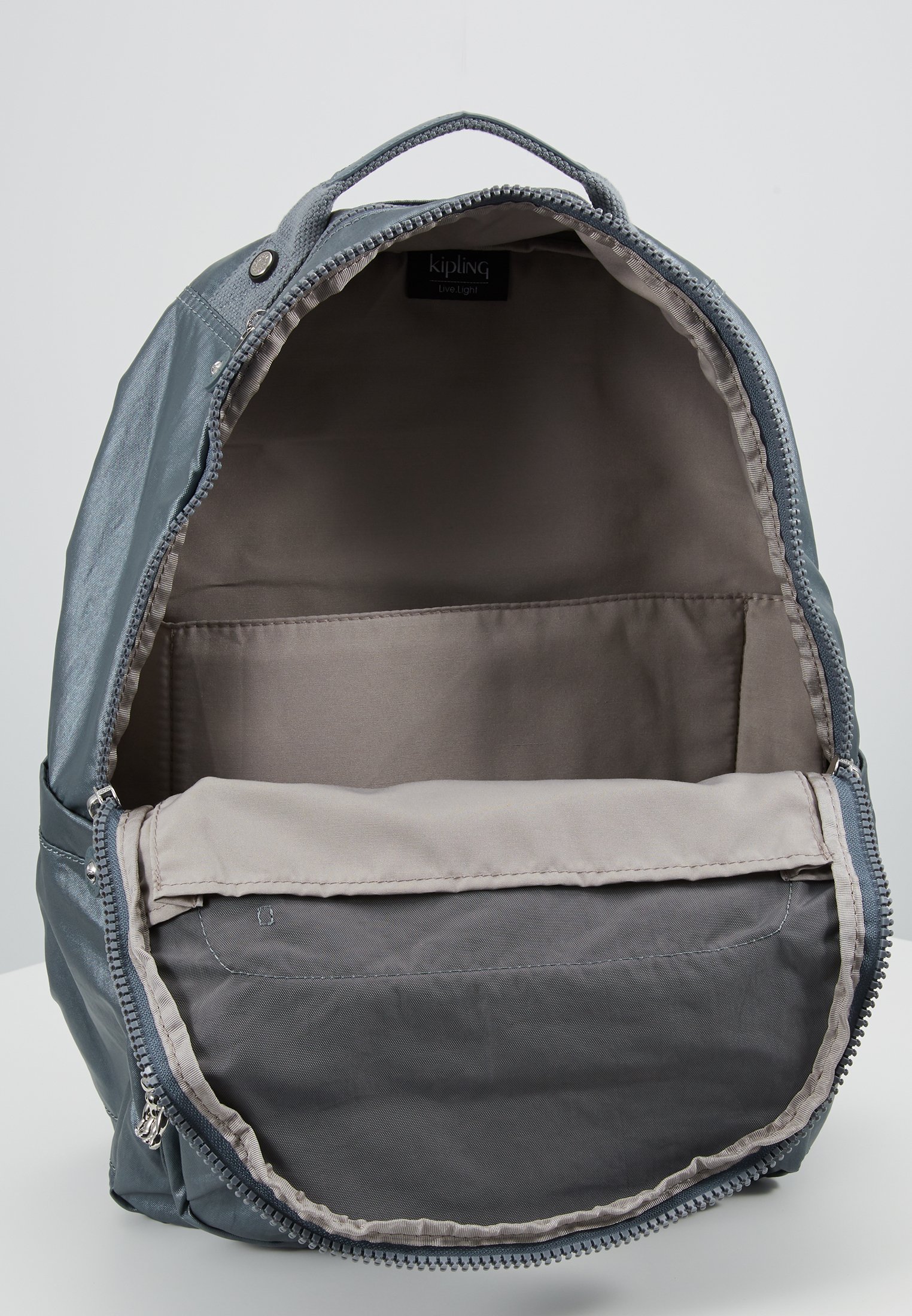kipling backpack silver