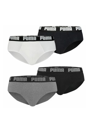 LOGO BÜNDCHEN 4ER PACK - Slip - weiß/schwarz/grau