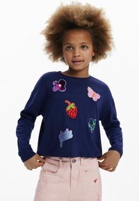 Desigual WITH APPLIQUE SHAPES - Langarmshirt - blue