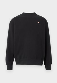 Μαύρο φούτερ με μακριά μανίκια και στρογγυλή λαιμόκοψη, με ριμπ μανσέτες και τελείωμα, διακοσμημένο με μικρό λογότυπο ροδάκινου στο αριστερό πάνω μέρος του στήθους.