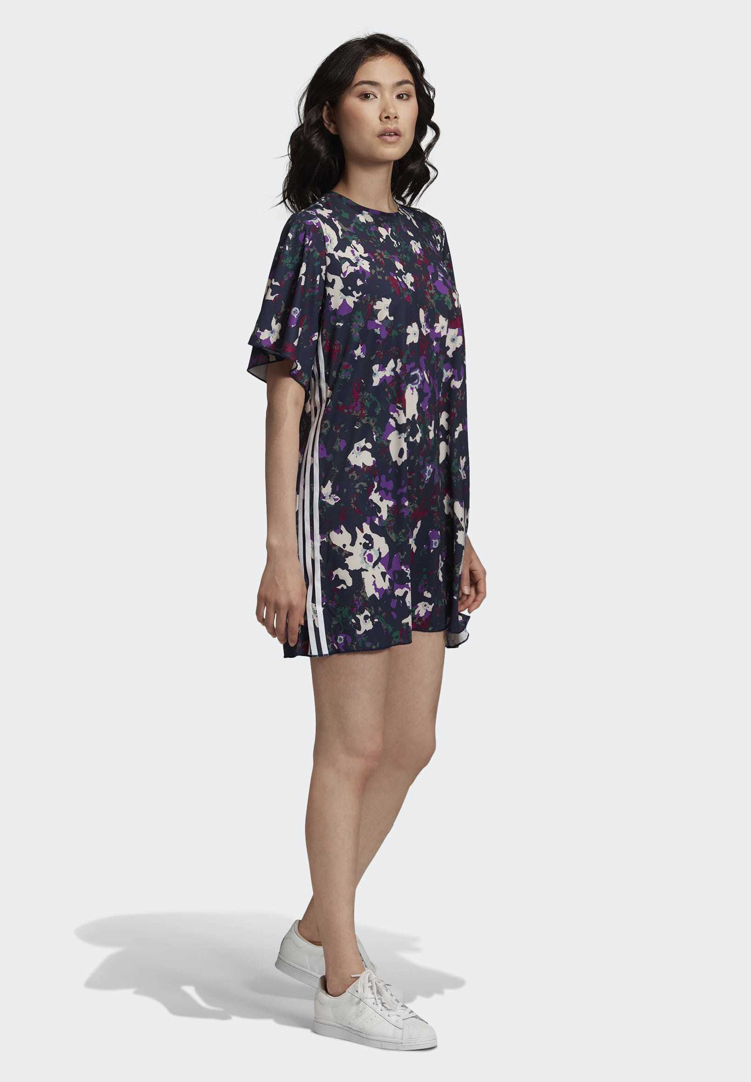 adidas Originals BELLISTA SPORTS INSPIRED LOOSE DRESS - Robe en jersey -  multicolor/bleu marine - ZALANDO.FR