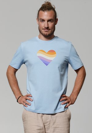 RAINBOW HEART - T-Shirt print - blue soul