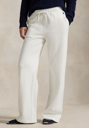 Polo Ralph Lauren DRAWSTRING FLEECE WIDE-LEG SWEATPANT - Pantalones deportivos - white