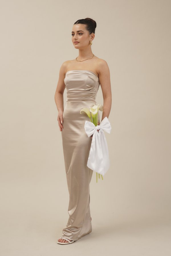 TALLY BANDEAU MAXI DRESS - Jersey dress - champagne2