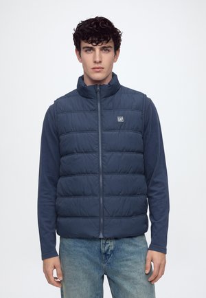 GAP, V FRCH LOGO PUFFER VEST - Chaleco - vintage navy