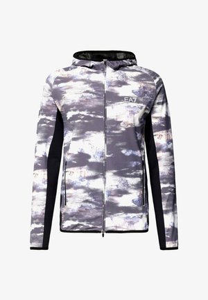 EA7 Emporio Armani DYNAMIC ATHLETE - Športna jopa s kapuco na zadrgo - grau
