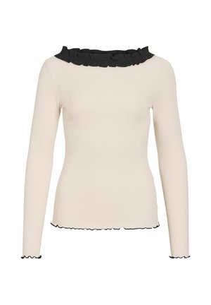 VILA, LONG SLEEVED TOP VIFRANJA BOATNECK - T-shirt à manches longues - birch