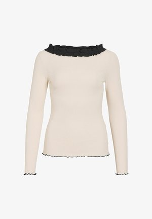VILA, LONG SLEEVED TOP VIFRANJA BOATNECK - T-shirt à manches longues - birch