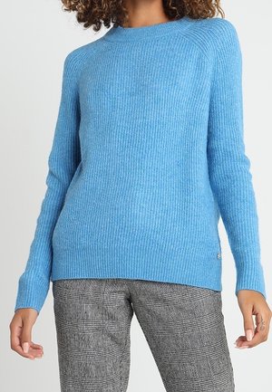 Striktrøje - mottled blue