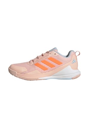 adidas Performance NOVAFLIGHT 2 INDOOR - Basketbalová obuv - blush pink lucid orange cloud white
