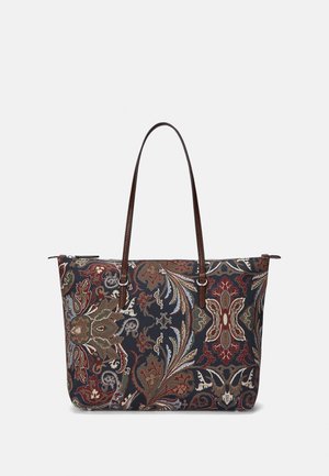 Lauren Ralph Lauren NYLON MEDIUM KEATON TOTE BAG - Shopping bag - fiera/refined navy