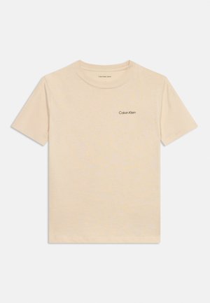 Calvin Klein Jeans, CHEST LOGO UNISEX - Basic póló - oatmeal
