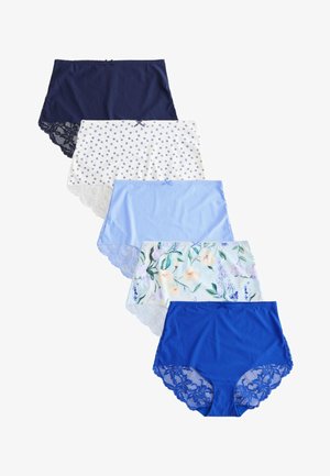 Next, FULL BRIEF FIT - LACE BACK NO VPL KNICKERS 5 PACK - Slip - blue floral