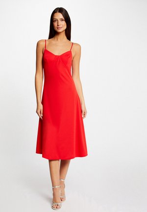 A-LINE WITH STRAPS - Vestito casual - red