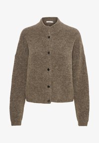 Gestuz ALPHA CARDIGAN - Cardigan - dark sand melange/brown - Zalando.co.uk