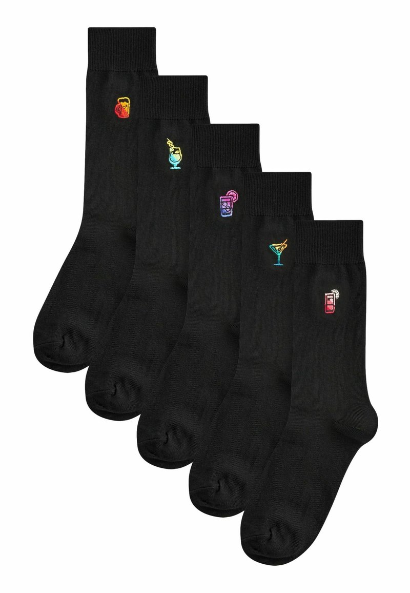Next EMBROIDERED FIVE PACK - Calze - black ombre drinks