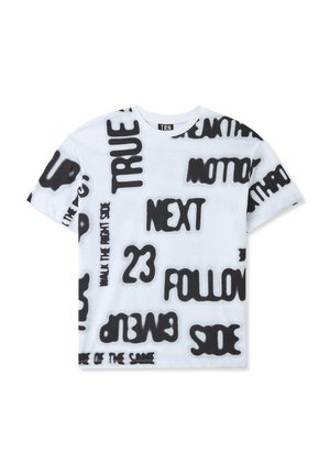 CON SCRITTE STILE GHOST - T-shirt con stampa - bianco ottico