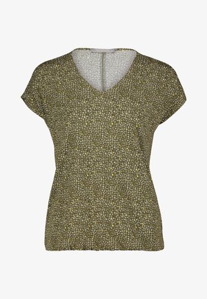 Print T-shirt - khaki cream