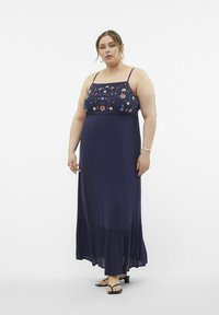Vero Moda Curve SINA LANGES - Vestido largo - navy blazer